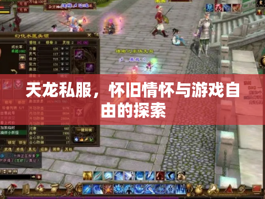 天龙私服，怀旧情怀与游戏自由的探索