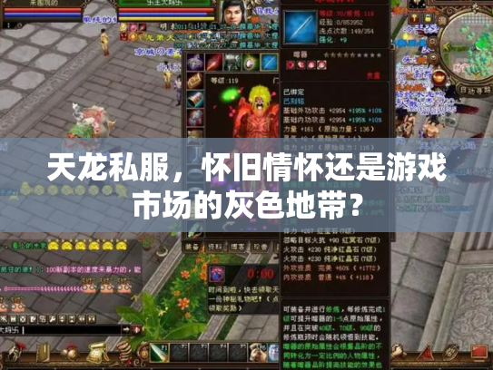 天龙私服，怀旧情怀还是游戏市场的灰色地带？