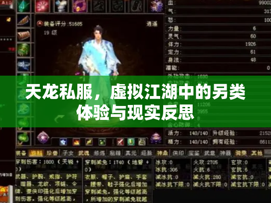 天龙私服，虚拟江湖中的另类体验与现实反思