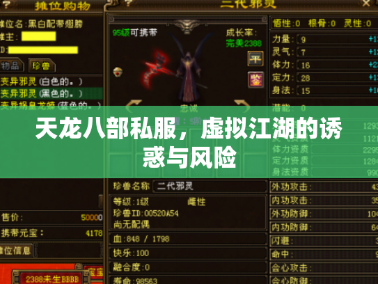 天龙八部私服，虚拟江湖的诱惑与风险