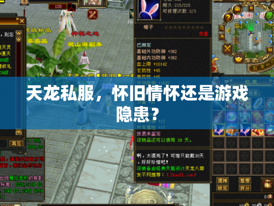 天龙私服，怀旧情怀还是游戏隐患？