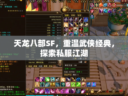 天龙八部SF，重温武侠经典，探索私服江湖