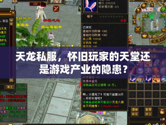 天龙私服，怀旧玩家的天堂还是游戏产业的隐患？