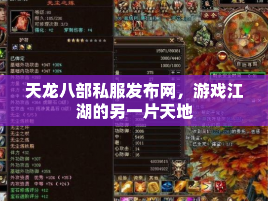 天龙八部私服发布网，游戏江湖的另一片天地