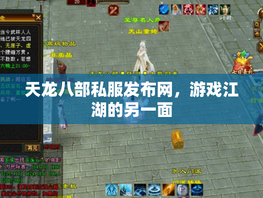 天龙八部私服发布网，游戏江湖的另一面