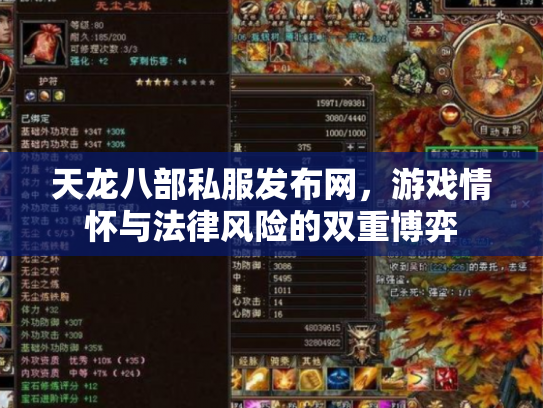 天龙八部私服发布网，游戏情怀与法律风险的双重博弈