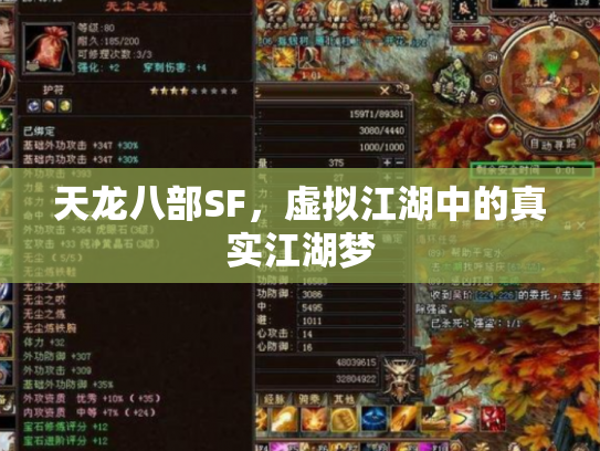 天龙八部SF，虚拟江湖中的真实江湖梦