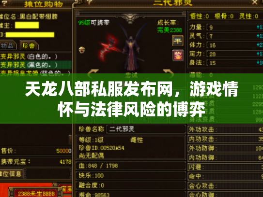 天龙八部私服发布网，游戏情怀与法律风险的博弈