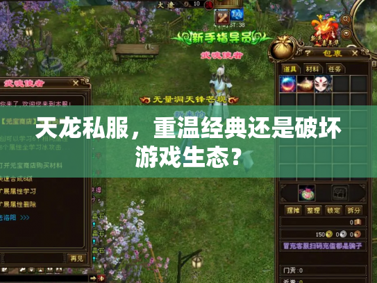天龙私服，重温经典还是破坏游戏生态？