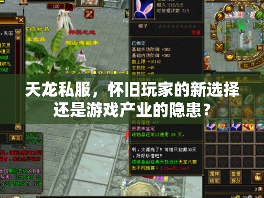 天龙私服，怀旧玩家的新选择还是游戏产业的隐患？