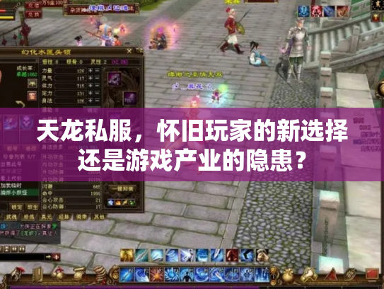 天龙私服，怀旧玩家的新选择还是游戏产业的隐患？