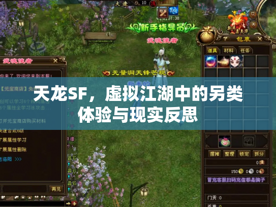 天龙SF，虚拟江湖中的另类体验与现实反思