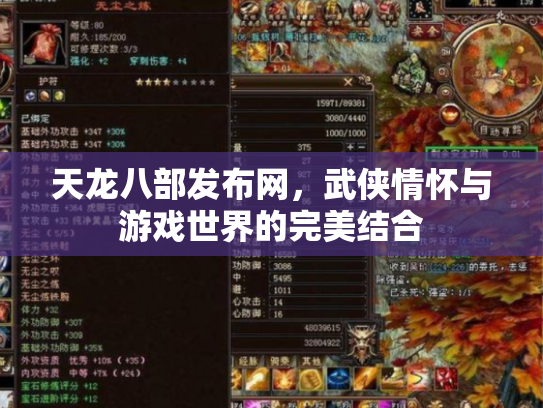 天龙八部发布网，武侠情怀与游戏世界的完美结合