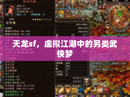 天龙sf，虚拟江湖中的另类武侠梦