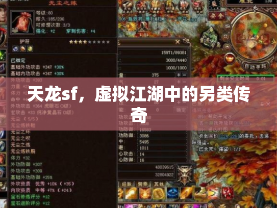 天龙sf，虚拟江湖中的另类传奇