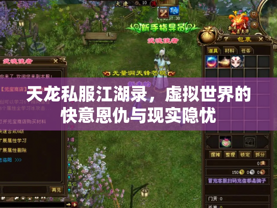 天龙私服江湖录，虚拟世界的快意恩仇与现实隐忧