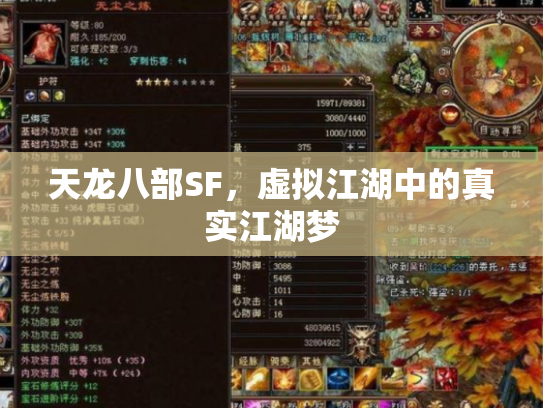 天龙八部SF，虚拟江湖中的真实江湖梦
