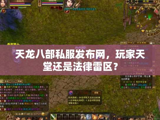 天龙八部私服发布网，玩家天堂还是法律雷区？