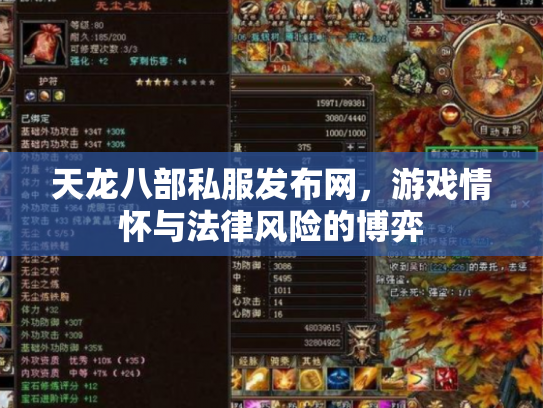 天龙八部私服发布网，游戏情怀与法律风险的博弈