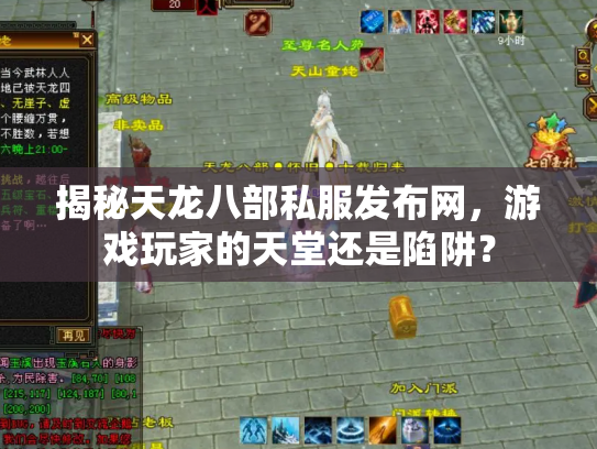 揭秘天龙八部私服发布网，游戏玩家的天堂还是陷阱？