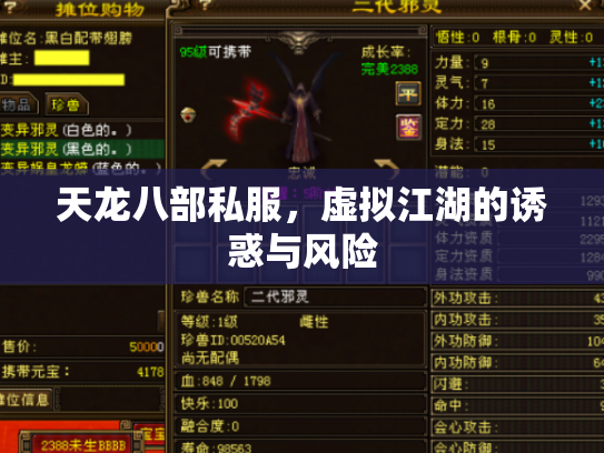 天龙八部私服，虚拟江湖的诱惑与风险