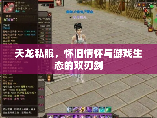 天龙私服，怀旧情怀与游戏生态的双刃剑