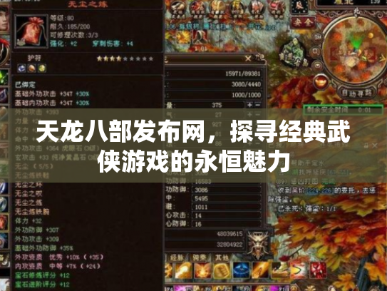 天龙八部发布网，探寻经典武侠游戏的永恒魅力