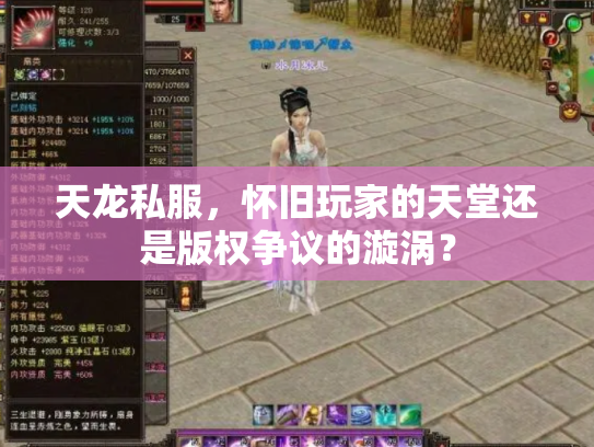 天龙私服，怀旧玩家的天堂还是版权争议的漩涡？