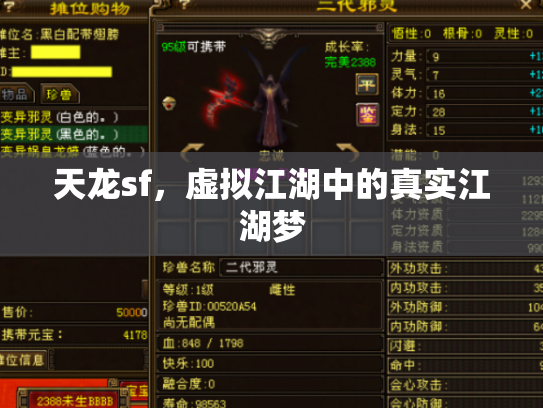 天龙sf，虚拟江湖中的真实江湖梦