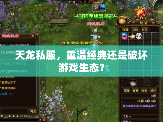 天龙私服，重温经典还是破坏游戏生态？