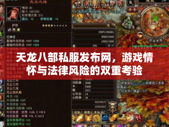 天龙八部私服发布网，游戏情怀与法律风险的双重考验