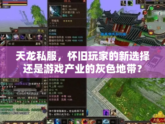 天龙私服，怀旧玩家的新选择还是游戏产业的灰色地带？