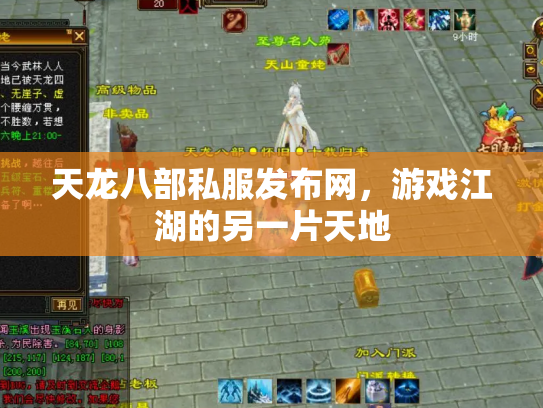 天龙八部私服发布网，游戏江湖的另一片天地