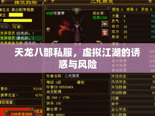 天龙八部私服，虚拟江湖的诱惑与风险