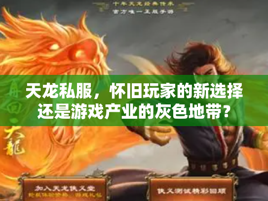 天龙私服，怀旧玩家的新选择还是游戏产业的灰色地带？