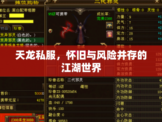天龙私服，怀旧与风险并存的江湖世界