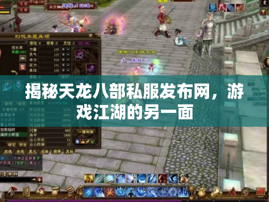 揭秘天龙八部私服发布网，游戏江湖的另一面