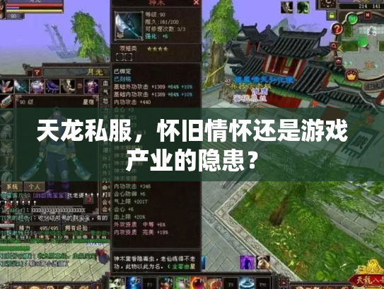 天龙私服，怀旧情怀还是游戏产业的隐患？