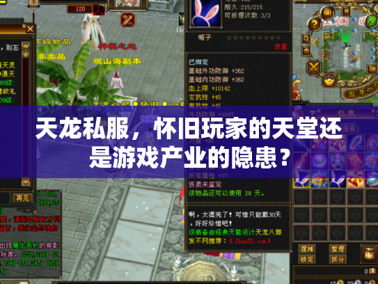 天龙私服，怀旧玩家的天堂还是游戏产业的隐患？