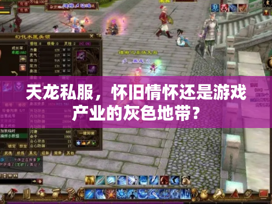 天龙私服，怀旧情怀还是游戏产业的灰色地带？