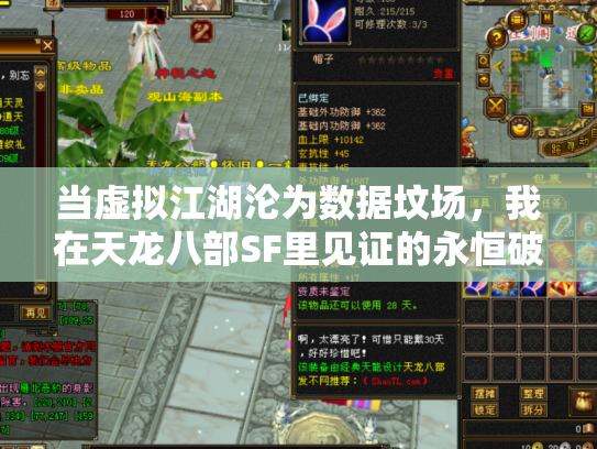 当虚拟江湖沦为数据坟场，我在天龙八部SF里见证的永恒破产