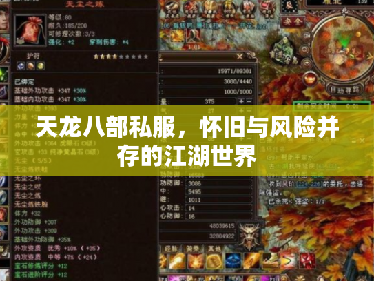 天龙八部私服，怀旧与风险并存的江湖世界
