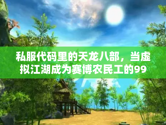 私服代码里的天龙八部，当虚拟江湖成为赛博农民工的996修罗场