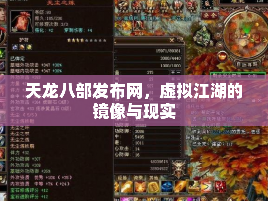 天龙八部发布网，虚拟江湖的镜像与现实