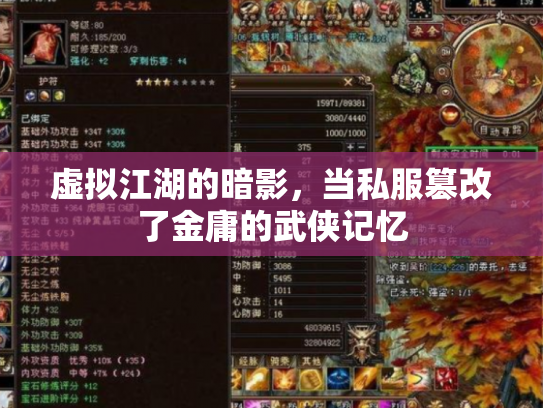 虚拟江湖的暗影，当私服篡改了金庸的武侠记忆