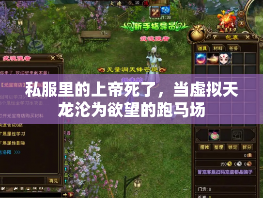 私服里的上帝死了，当虚拟天龙沦为欲望的跑马场