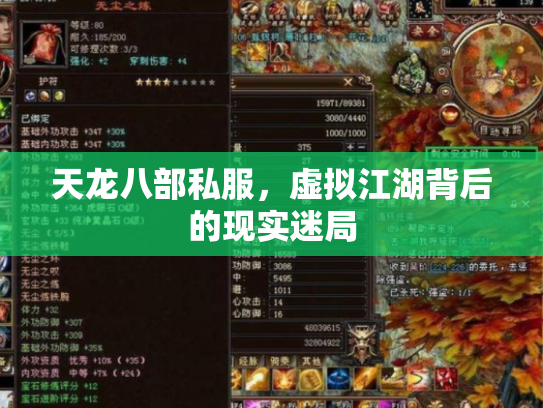 天龙八部私服，虚拟江湖背后的现实迷局