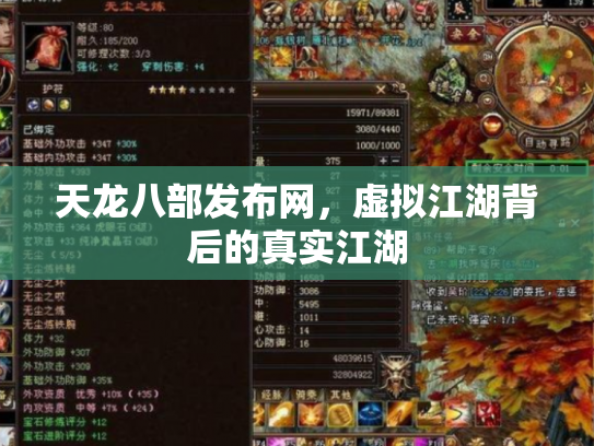 天龙八部发布网，虚拟江湖背后的真实江湖