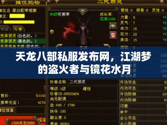 天龙八部私服发布网，江湖梦的盗火者与镜花水月