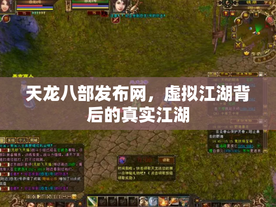 天龙八部发布网，虚拟江湖背后的真实江湖